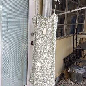 a new day Sage Green Floral Slip Maxi Dress
